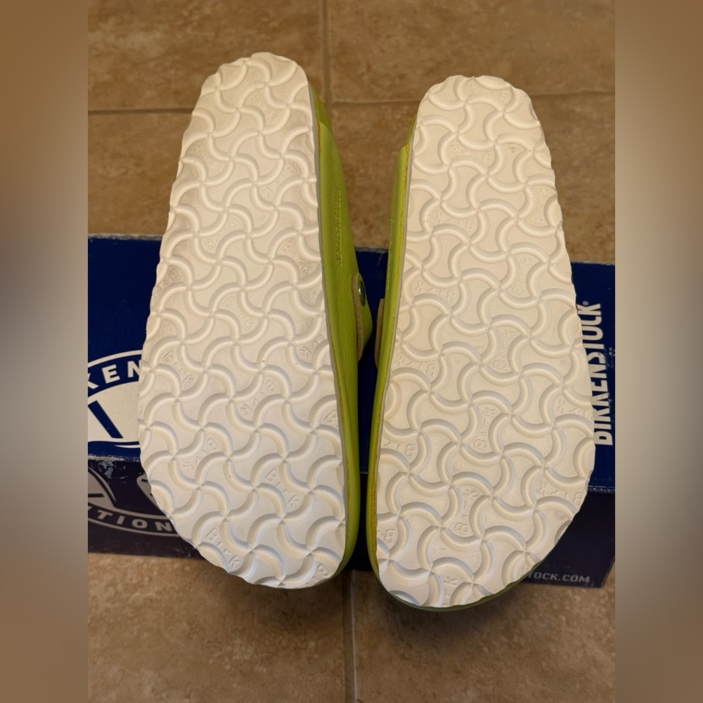 Birkenstock Lime Green Mules - Picture 14 of 16